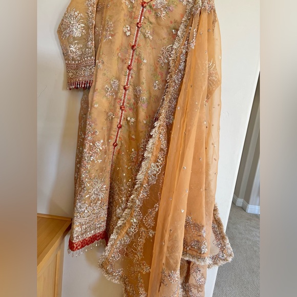 Pakistani Indian Brand Hussain Rehar festive fancy party wear dress suit - Picture 7 of 16